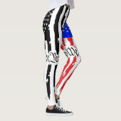 Dames Leggings Zwart en Wit en Kleurenvlag (Rechts)