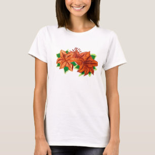Dames lelie bloemen riem shirt