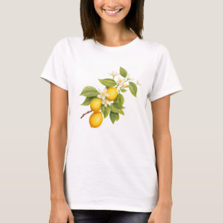 Dames Lemon Bunch Bloem Grafische T-shirt