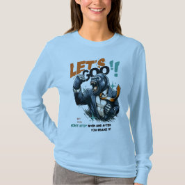 DAMES LETS GOO LESSEN LEREN LANGE MOUW  T-SHIRT