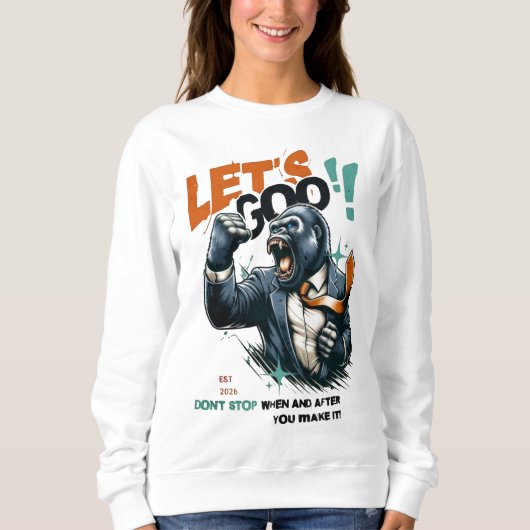 DAMES LET'S GOO LESSENEN LEREN SWEATSHIRT (Voorkant)