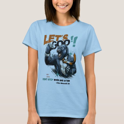 DAMES LET'S GOO LESSENEN T-SHIRT (Voorkant)