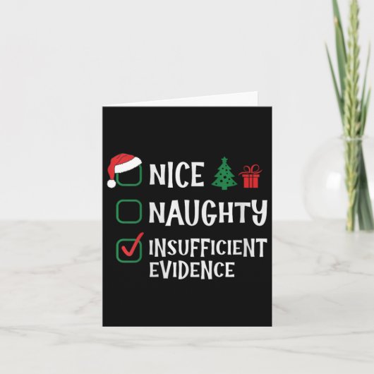 Dames Leuk Stout Onvoldoende Bewijs Kerstmis Kaart (Voorkant)