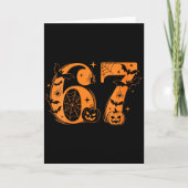 Dames Leuk Zes Zeven 6 7 Meme Ontwerp Koppels Hall Kaart (Voorkant)