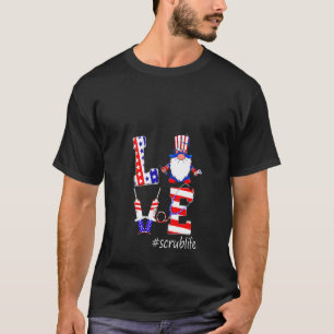 Dames Liefde Schrobben Leven Verpleegster Kabouter T-shirt