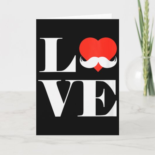 Dames Liefde Snor Kleding Grappig Cadeau Voor Mann Kaart (Voorkant)