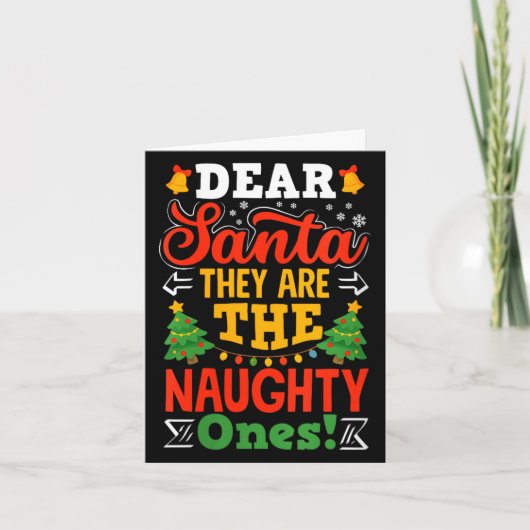 Dames Lieve Sint De Stoute Eén Funny Kerstmis Kaart (Voorkant)