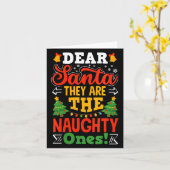 Dames Lieve Sint De Stoute Eén Funny Kerstmis Kaart (Gele Bloem)
