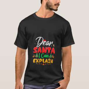 Dames Lieve Sint Ik Kan Het Uitleggen Grappige Ver T-shirt