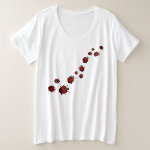 Dames lieveheersbeestje shirt plus size lieveheers