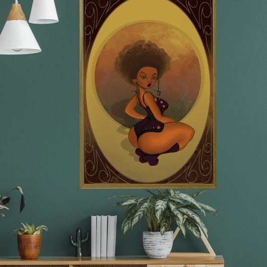 Dames lieveheersbeestje type poster (Woonkamer 1)