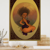 Dames lieveheersbeestje type poster (Keuken)