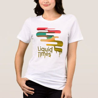 Dames "Liquid Times" Abstracte Smeltende Grafische Tri-Blend Shirt