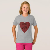 Dames Little Sister Red Heart T-shirt (Voorkant volledig)