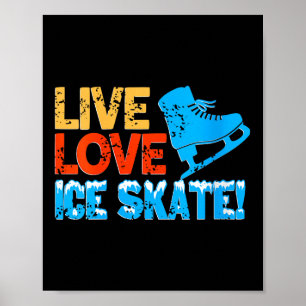 Dames Live Glide Schaats Motivatie Voor Schaatsen Poster