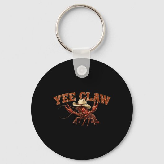 Dames Lobster Cowboy Yee Klauw V-hals Sleutelhanger (Voorkant)