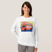 Dames Long Sleve T Shirt Bus Logo (Voorkant volledig)