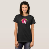 Dames Lotus Rood Yoga 1 T-shirt (Voorkant volledig)