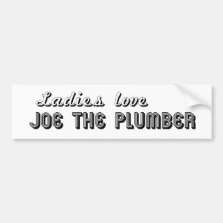Dames Love Joe de Plumber Bumpersticker