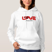 Dames Love Pullover Hoodie Sweatshirt (Voorkant)
