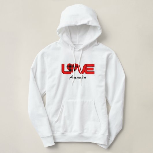 Dames Love Pullover Hoodie Sweatshirt (Design voorkant)