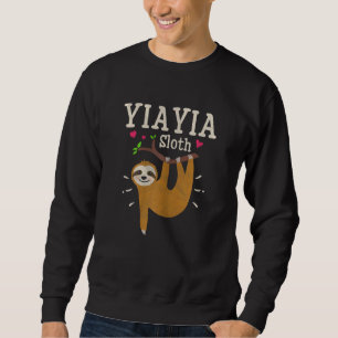 Dames Luiaard Grafisch Humor Zoo Dier Yiayia Trui