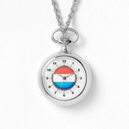 Dames Luxemburg Vlag Wraparound Zilver Horloge