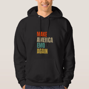 Dames MAak AMERIKA EMO TERUG Grappig Goth US   Ide Hoodie