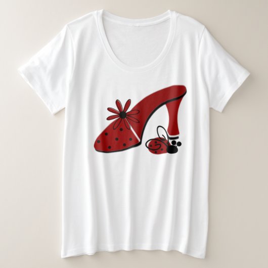 Dames Maat XXL Basis T-shirt (Design voorkant)