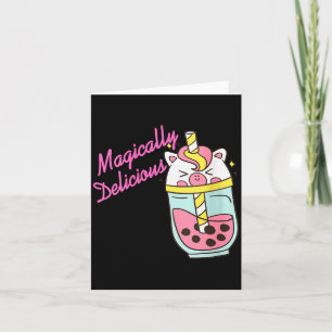 Dames Magisch Lekkere Eenhoring Boba Kawaii Bubbel Kaart