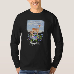 Dames Mama Herten Moeder Schattig Nieuw Moeder Voo T-shirt