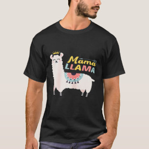 Dames Mama Llama Schattige Alpaca's Moeder Llama M T-shirt