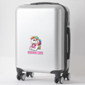 Dames Mamacorn - Moeder Dochter Eenhoorns Tank Sticker (Koffer)