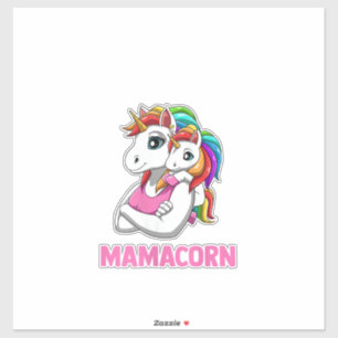 Dames Mamacorn - Moeder Dochter Eenhoorns Tank Sticker