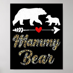 Dames mammy beer luipaard leuk moederdag beer jong poster
