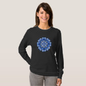 Dames Mandala Groene Yoga 2 T-shirt (Voorkant volledig)