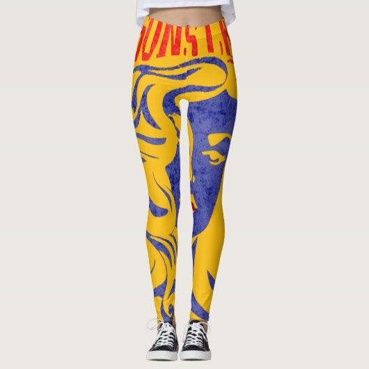 DAMES MANIPULEER LESLESSEN LEREN ONTWERP LEGGINGS (Voorkant)