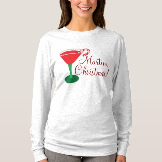 Dames Martini Kerst T-shirt (Voorkant)