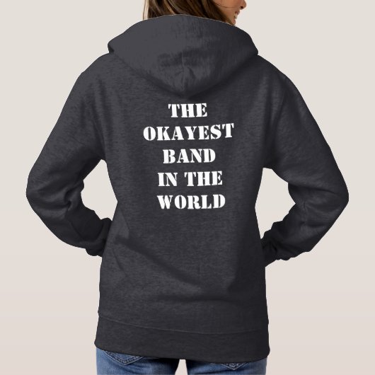 Dames Mediocre! trui met motto Hoodie (Achterkant)