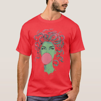 Dames Medusa Bubblegum Mythologische Slang Haar Ga T-shirt