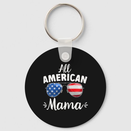 Dames Meisjes All American Mama 4 juli  Sleutelhanger (Voorkant)