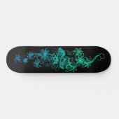 Dames & Meisjes Bloem skateboarddek Blue Persoonlijk Skateboard (Horizontaal)