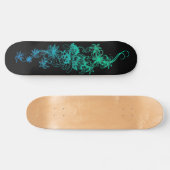 Dames & Meisjes Bloem skateboarddek Blue Persoonlijk Skateboard (Horizontaal)