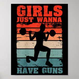 Dames Meisjes Hebben Gewoon W Vuurwapens Funny Wor Poster