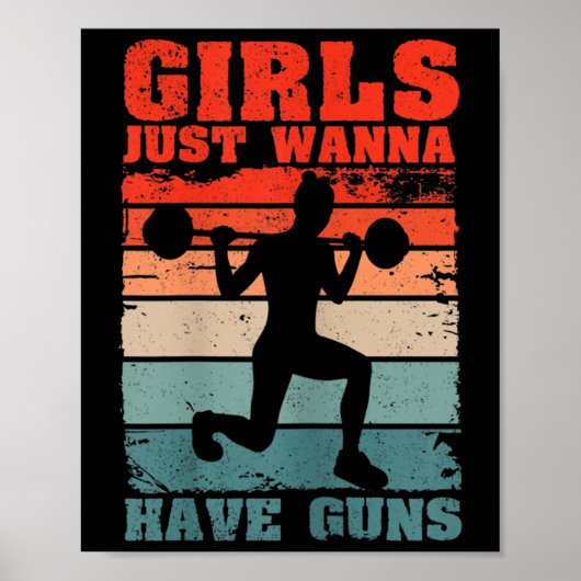 Dames Meisjes Hebben Gewoon W Vuurwapens Funny Wor Poster (Voorkant)