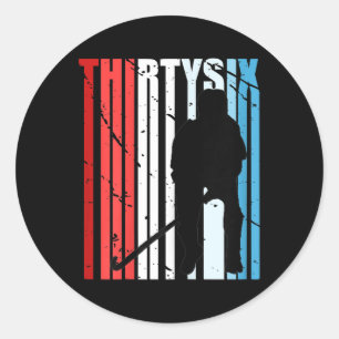 Dames Meisjes Hockey 18e Verjaardag Speler Thee Ronde Sticker