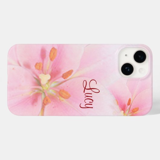 Dames/Meisjes Roze Lily iPhone / iPad case cadeau (Achterkant (horizontaal))