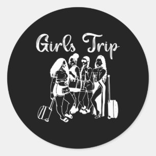 Dames Meisjes Trip Vakantie Reizen Trouwen Ronde Sticker