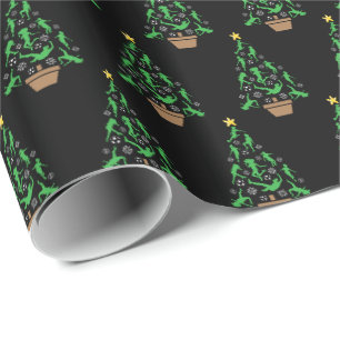 Dames Meisjes Voetbal Kerstboom Cadeaupapier
