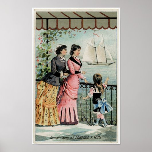  dames, meisjes, zeilschepen Poster (Voorkant)